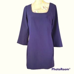 Amanda Uprichard X REVOLVE Size Medium Blue Squareneck Mini Dress Fluted Sleeves